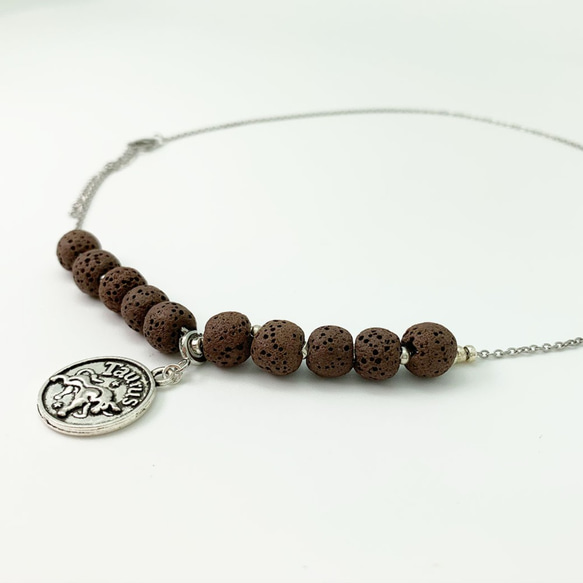 Zodiac Diffuser Necklace Aroma Rock Beads Titanium Steel 6枚目の画像