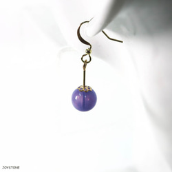 Short Dangle Gold plated Silver Diffuser Candy Earrings 5枚目の画像