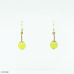 Short Dangle Gold plated Silver Diffuser Candy Earrings 8枚目の画像