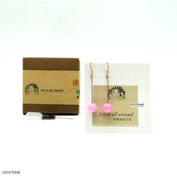 Long Dangle Rose Gold plated Silver Diffuser Candy Earrings 2枚目の画像