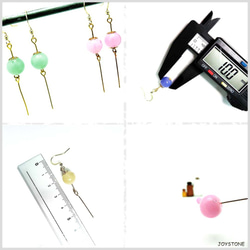 Splendid Dangle Gold plated Silver Diffuser Candy Earrings 9枚目の画像