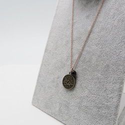 Obsidian Zodiac Necklace Zodiac Option Rose Gold Titanium 4枚目の画像