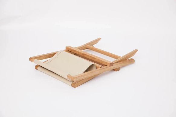 fold-up chair  oak canvas 2枚目の画像