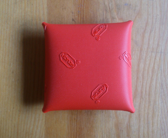 Vibram purse Four Corners – Red × Natural 5枚目の画像