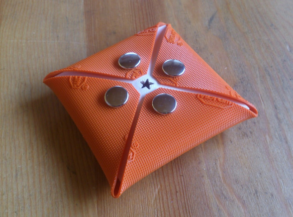 Vibram purse Four Corners – Orange × Natural 1枚目の画像