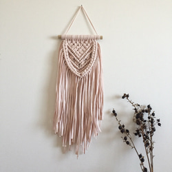 macrame tapestry long ＊pink 1枚目の画像