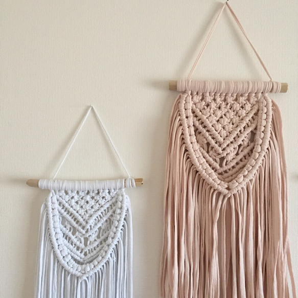 macrame tapestry long ＊pink 4枚目の画像