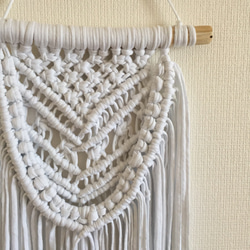 macrame tapestry long ＊white マクラメタペストリー 2枚目の画像