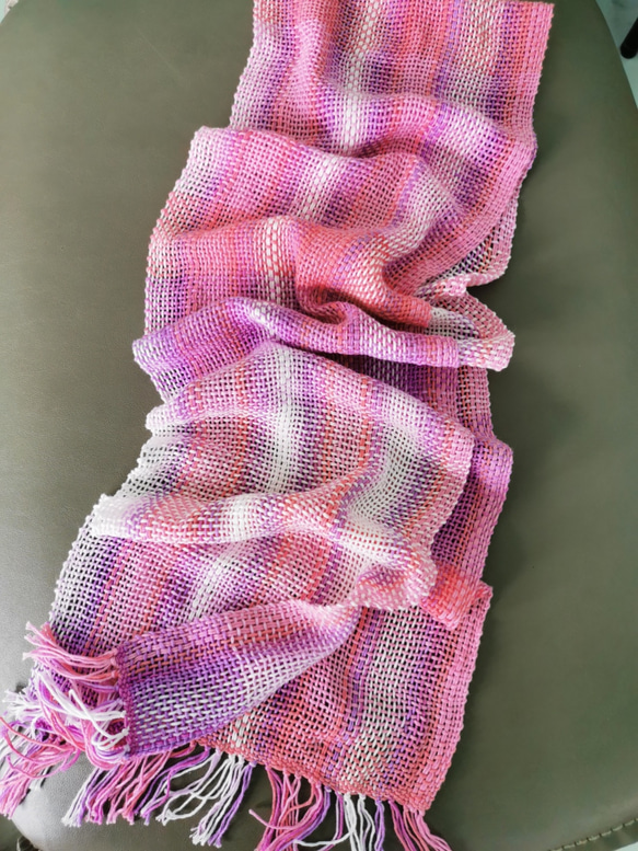 Handwoven Pima Cotton Scarf 手織皮馬棉圍巾 第2張的照片