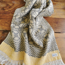 Handwoven Silky Linen Shawl 手織絲麻精緻披肩 第8張的照片