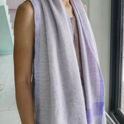 Handwoven Cashmere Scarf 手織客什米爾羊絨圍巾 第4張的照片