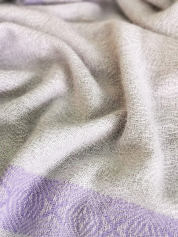 Handwoven Cashmere Scarf 手織客什米爾羊絨圍巾 第6張的照片