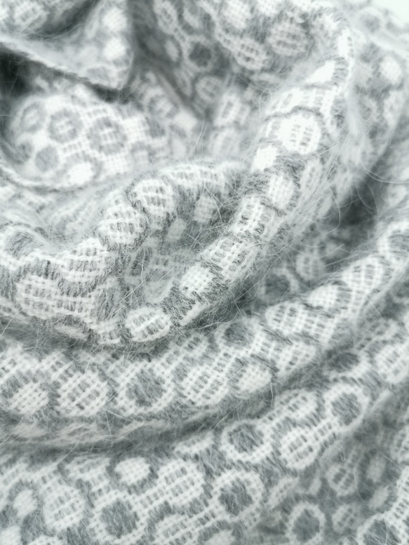 Handwoven Mink & Merino Wool & Cashmere Scarf 手織水貂毛羊毛羊絨圍巾 第9張的照片
