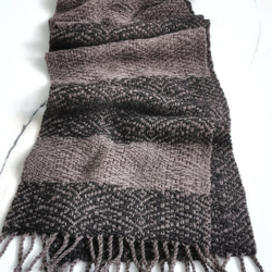 Handwoven YAK & Merino Wool Scarf II 手織牦牛絨羊毛圍巾II 第8張的照片