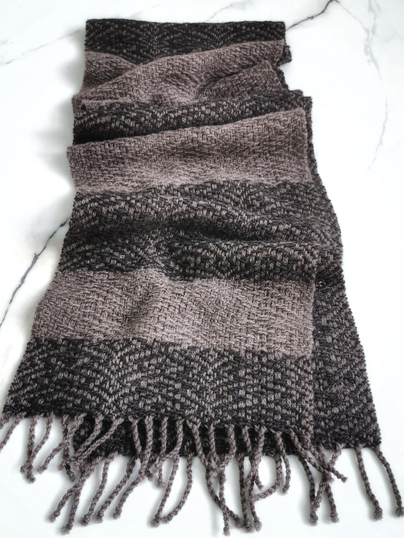 Handwoven YAK & Merino Wool Scarf II 手織牦牛絨羊毛圍巾II 第8張的照片