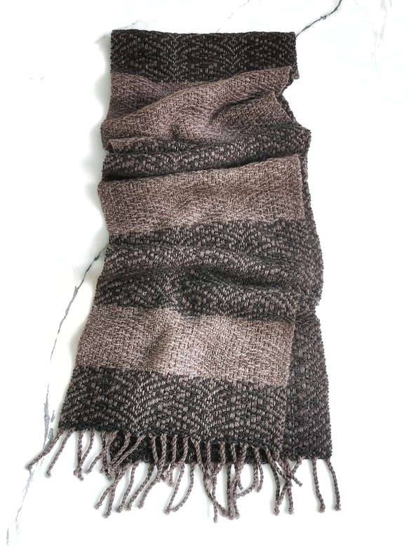 Handwoven YAK & Merino Wool Scarf II 手織牦牛絨羊毛圍巾II 第9張的照片