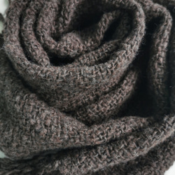 Handwoven Organic Wool & Alpaca Scarf 手織有機羊毛羊駝圍巾 第6張的照片