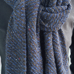 手織りのドネガルツイードスカーフ 3枚目の画像