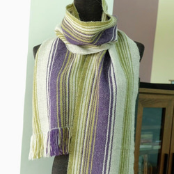 Handwoven Silk Alpaca Scarf 第3張的照片