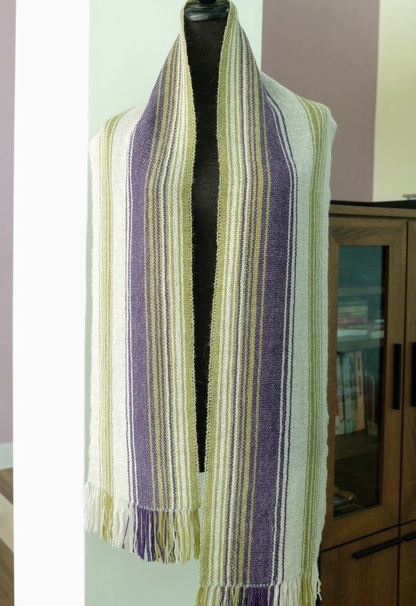 Handwoven Silk Alpaca Scarf 第4張的照片