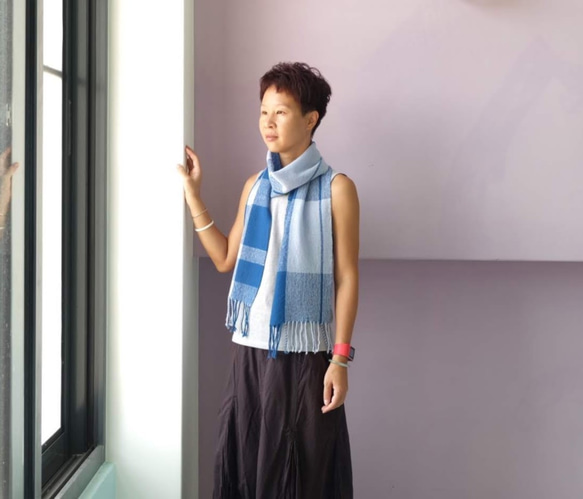 Handwoven Merino Wool Scarf 第3張的照片