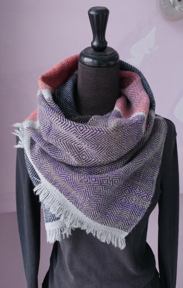 Handwoven Wool/Alpaca Wrap 第1張的照片