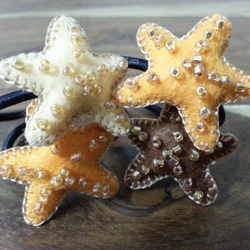 Felt Ponytail Holder - Starfish 第2張的照片