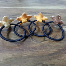 Felt Ponytail Holder - Starfish 第3張的照片