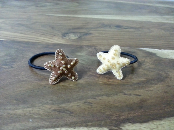 Felt Ponytail Holder - Starfish 第6張的照片