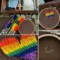CaCa Crafts |【讓愛閃耀】手工刺繡 超迷你口金包 第10張的照片