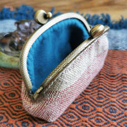CaCa Crafts |【我們の手織布】限量手織棉麻布口金包 第3張的照片