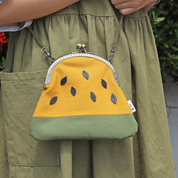 【夏季限定】-小玉西瓜- 口金包 隨身包 側背包 客製化 送禮 第5張的照片