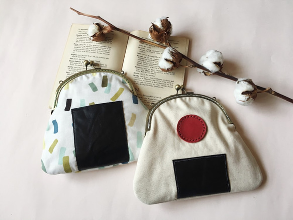 -梅子海苔飯糰- 造型口金包/がま口/隨身包/小包/側背包/生日禮物 第4張的照片