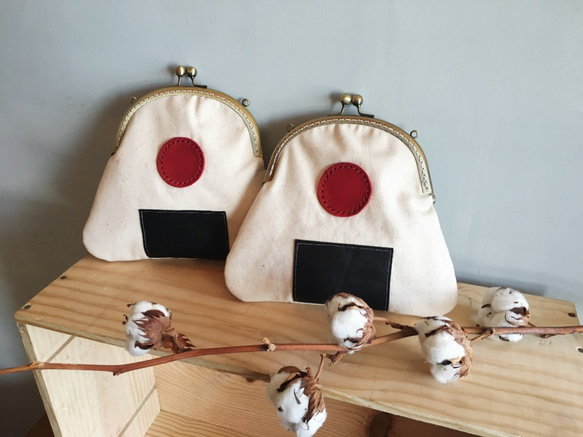 -梅子海苔飯糰- 造型口金包/がま口/隨身包/小包/側背包/生日禮物 第5張的照片