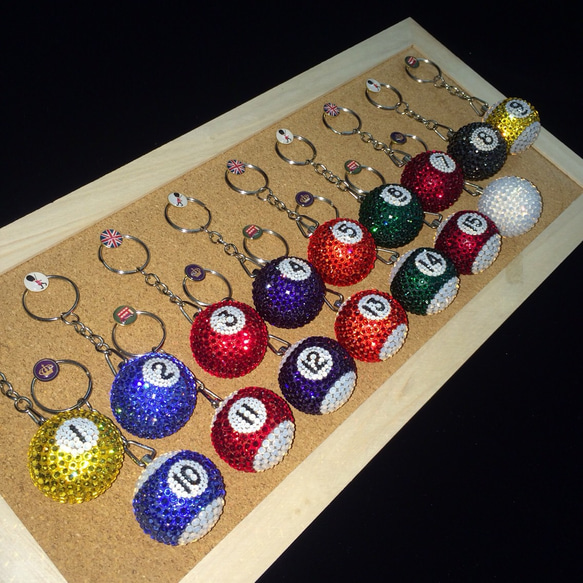 32mmスワロボール☆ビリヤードver.フルセット 32mmスワロボール☆ビリヤードver.フルセット キーホルダー