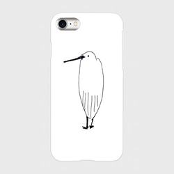 ＊サギなヤツ＊ スマホケース 白 機種選べます サギ さぎ 鷺 トリ 鳥 イラスト シンプル 可愛い iPhone An 4枚目の画像