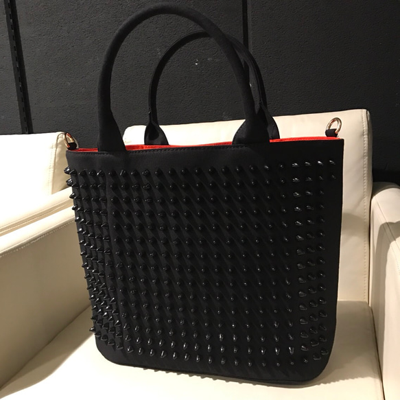 新品 VLENDA スタッズ バッグ ブラック トートバッグ vlenda