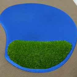 【再販✩受注生産】芝生マウスパッド(旗付き) 2枚目の画像