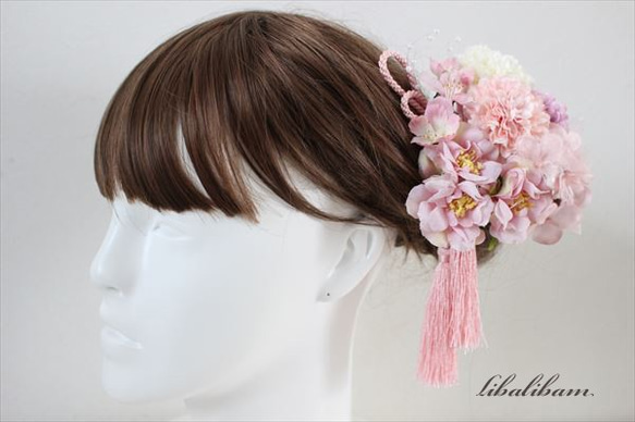 【お試し価格】成人式・卒業式・袴に　【１１本】きれい色ピンク系髪飾り　 3枚目の画像