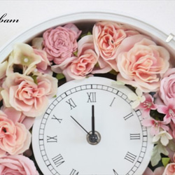 結婚式・結婚祝いに　花時計  ピーチピンク系薔薇　　フラワー時計 2枚目の画像