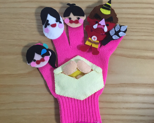 ♡再販×3♡手袋シアター☆豆まき(節分)赤鬼ver.☆ おもちゃ・人形