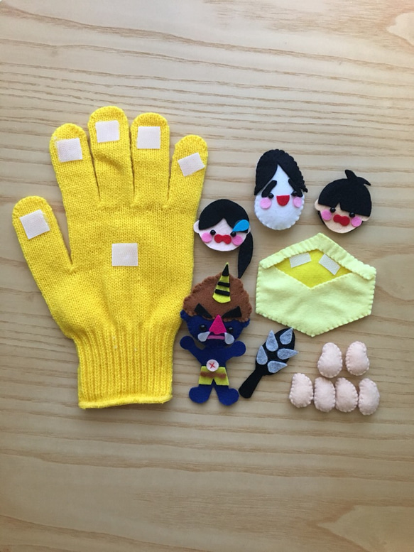 ♡新色♡ 手袋シアター☆豆まき(節分)☆ 2枚目の画像