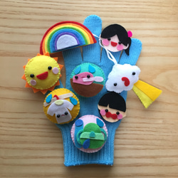 ♡再販×3♡手袋シアター☆りんごがコロコロ☆ おもちゃ・人形