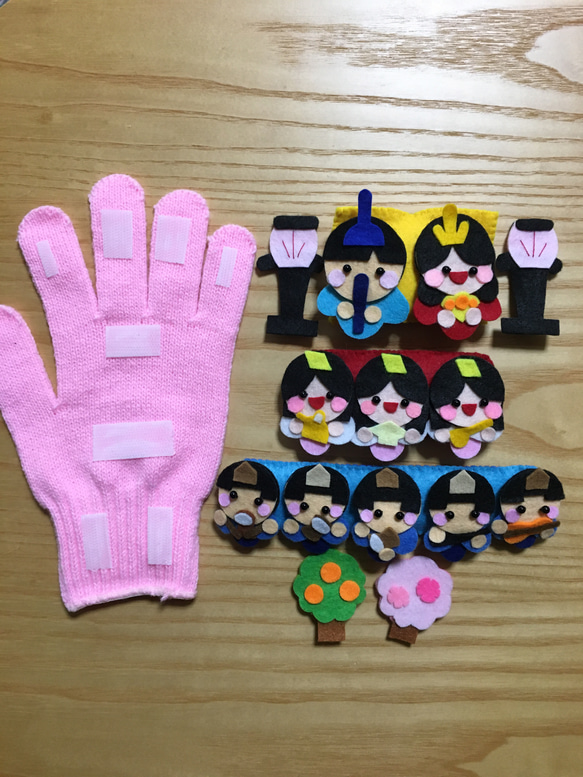 ♡再販♡手袋シアター☆うれしいひなまつり　桃色ver.☆ 2枚目の画像