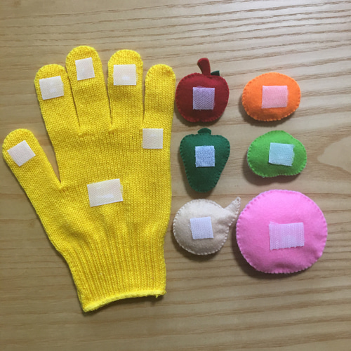kanon様オーダー品　手袋シアター　花火　りんごコロコロ指人形 kanon様オーダー品 手袋シアター 花火 りんごコロコロ指人形