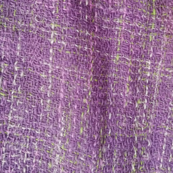 手紡ぎ手織り紫マフラー 3枚目の画像