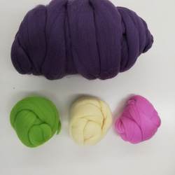 手紡ぎ手織り紫マフラー 6枚目の画像