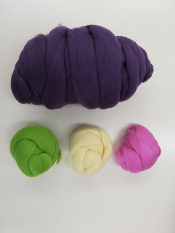 手紡ぎ手織り紫マフラー 6枚目の画像