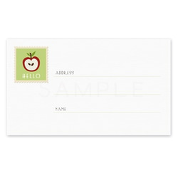 ＊宛名シール　リンゴの切手　５０枚セット＊ 1枚目の画像