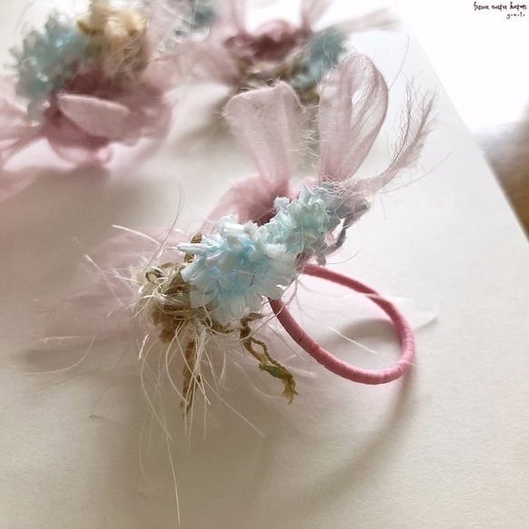 桜 garden ❀ : airily mini ヘアゴム 4枚目の画像